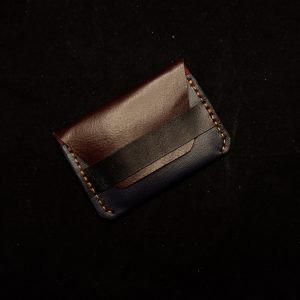 Pocket Card Holder / Black + Brown