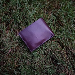 The Classic Bi-Fold Wallet / Burgandy + Black